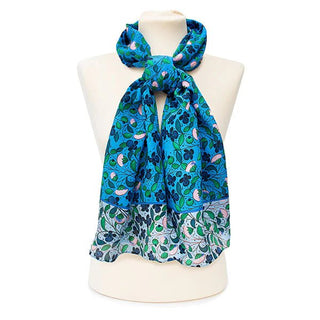 Medival Flowers Crêpe de Chine Silk Scarf - Fox & Chave - BLOSSOM & MOON