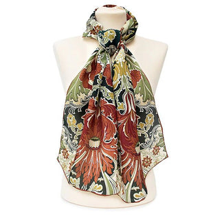 Morris Dovedale Crêpe de Chine Silk Scarf - Fox & Chave - BLOSSOM & MOON