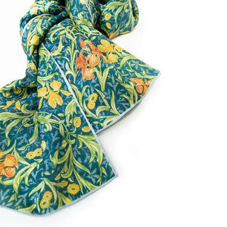 Morris Iris Habotai Silk Scarf - Fox & Chave - BLOSSOM & MOON