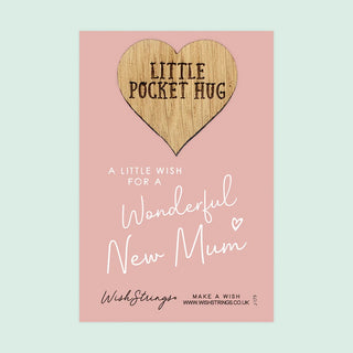 New Mum Oak Pocket Hug Token - BLOSSOM & MOON
