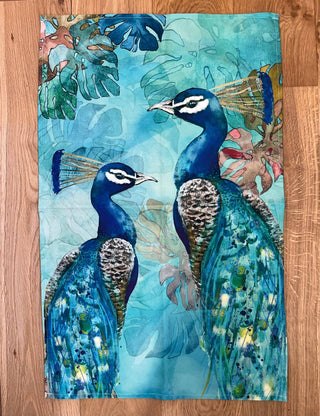 Peacock Tea Towel - BLOSSOM & MOON