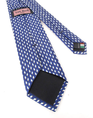 Penguin - Italian Printed Silk Blue Tie - Van Buck - BLOSSOM & MOON