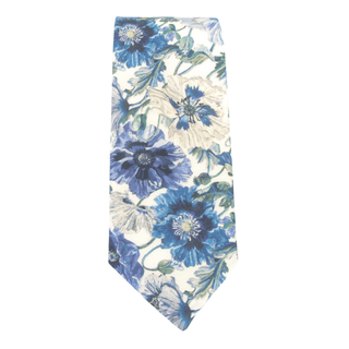 Poppy Amelie Blue Cotton Tie Made with Liberty Fabric - BLOSSOM & MOON
