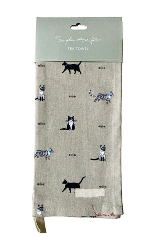 Sophie Allport Purrfect Cat Tea Towel - BLOSSOM & MOON