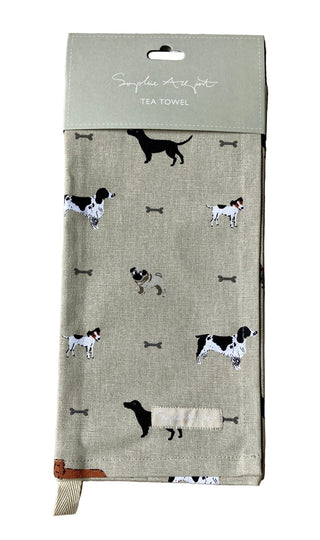 Sophie Allport Woof Dog Tea Towel - BLOSSOM & MOON