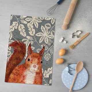 Squirrel Tea Towel Wild Wood Range - BLOSSOM & MOON