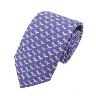 T - Rex - Italian Silk Blue Tie - Van Buck - BLOSSOM & MOON