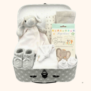 Unisex Baby Hamper Suitcase- Elephant - BLOSSOM & MOON