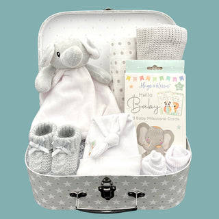 Unisex Baby Hamper Suitcase - Elephant - BLOSSOM & MOON