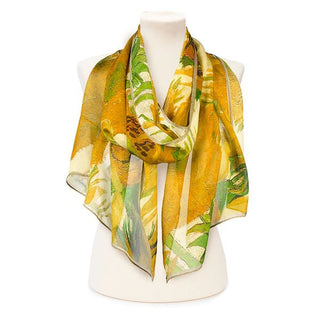 Van Gogh Sunflowers Chiffon Silk Scarf - Fox & Chave - BLOSSOM & MOON