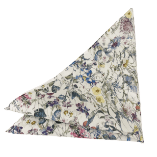 Wild Flowers Ivory Cotton Pocket Square made with Liberty Fabric - BLOSSOM & MOON