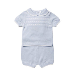Baby Boys Knitted 2 piece outfit - Cotton - BLOSSOM AND MOON