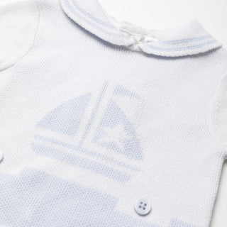 Baby Boys Knitted 2 piece outfit - Cotton - BLOSSOM AND MOON