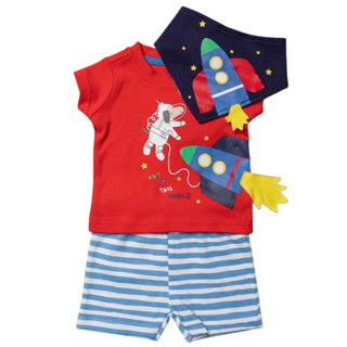 Baby Boys T shirt, Shorts & Bib Outfit - BLOSSOM AND MOON