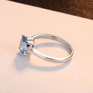 Blue Topaz Solitare Ring - Kids Wear Character