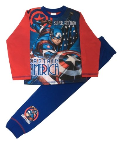 Boys Marvel Captain America pyjamas nightwear pjs Ages 4 10yrs