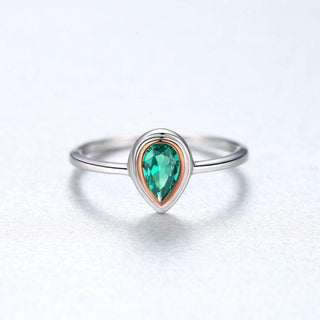 Green Topaz Teardrop Ring - Kids Wear Character