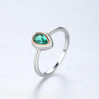 Green Topaz Teardrop Ring - Kids Wear Character