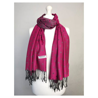 Ladies Shawl / Pashmina - Dotty Pink - BLOSSOM AND MOON
