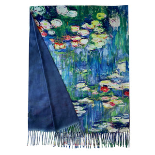 Large Monet Water Lily Scarf - BLOSSOM AND MOON