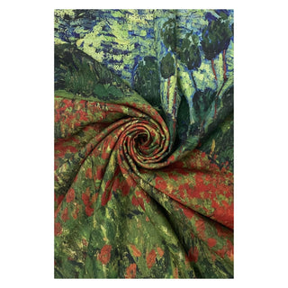 Large Van Gogh 'Poppy Field' Scarf - BLOSSOM AND MOON