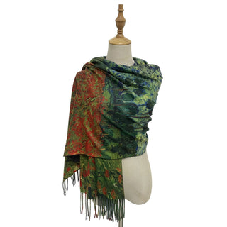 Large Van Gogh 'Poppy Field' Scarf - BLOSSOM AND MOON