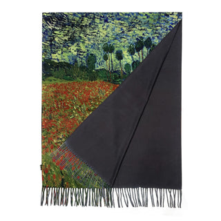 Large Van Gogh 'Poppy Field' Scarf - BLOSSOM AND MOON