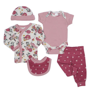Premature / Tiny Baby Girls 5 piece Clothing Gift Set - BLOSSOM AND MOON