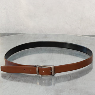 Reversible Leather Belt - 1.4" Width (34mm) - BLOSSOM AND MOON