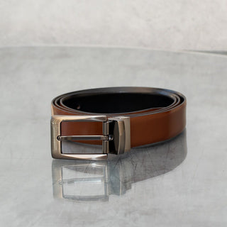 Reversible Leather Belt - 1.4" Width (34mm) - BLOSSOM AND MOON