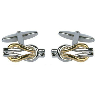 Two Tone Love Knot Cufflinks - BLOSSOM AND MOON